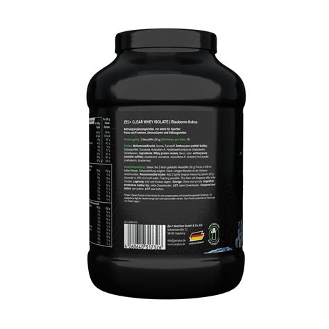 ZEC CLEAR WHEY ISOLATE Protein Eiweiß Blaubeere Kokos 900 GR Shop