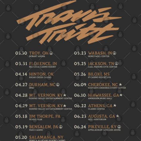 Travis Tritt 2023 Tour, Music Travis Tritt Tour 2023 Under the Influence Tour 2023 Double Sided ...