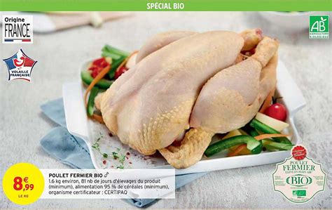 Promo Poulet Fermier Bio Chez Intermarch Hyper Icatalogue Fr