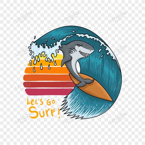 Shark Surfing Vector, Board, Vector Shark, Shark PNG Transparent Image ...