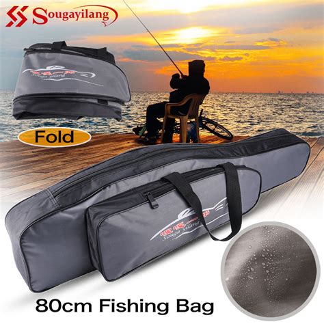 Cod Sougayilang Cm Square Fishing Bag Black Foldable Fishing Rod Bag