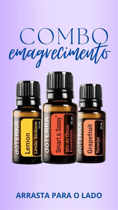 Combo emagrecimento DoTerra em 2023 Óleos essenciais doterra Óleos