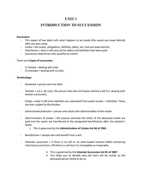 Unit Introduction To Succession Unit Introduction To Succession