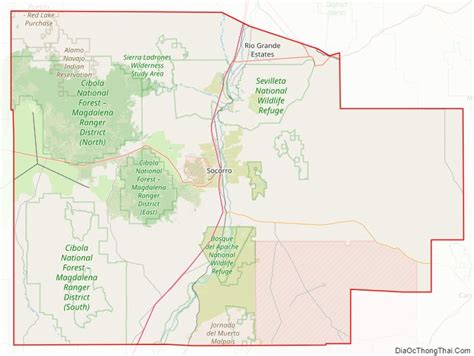 Map Of Socorro County New Mexico Địa Ốc Thông Thái