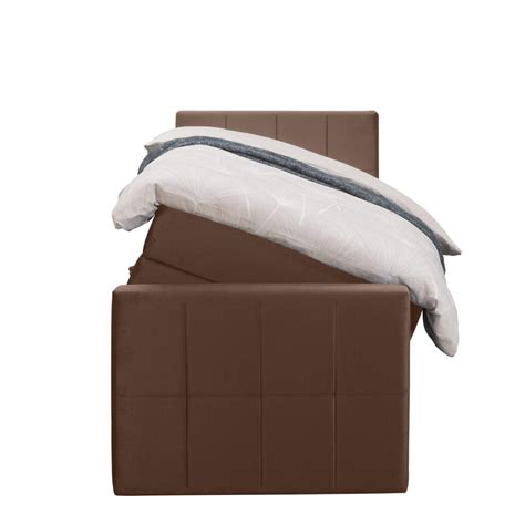 Boxspring Met Opbergruimte En Voetbord Liv Geblokt Bruin X Cm