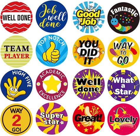 1000Pcs Reward Stickers Teacher Stickers Positive Stickers Superhero ...