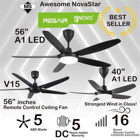 Regair Inovo A Led V Speed Dc Motor Ceiling Fan With