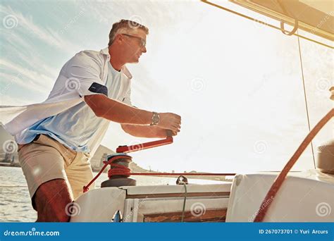 Retirement Luxury Yacht And Investment For Mature Man And Sailing