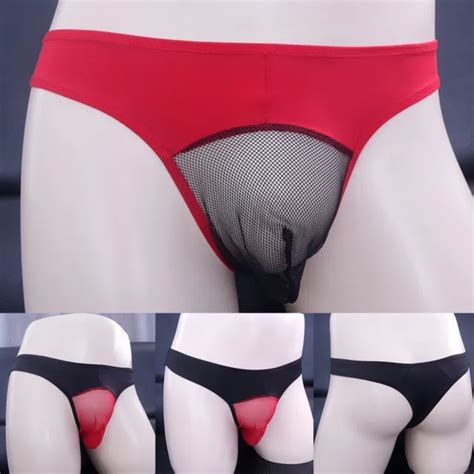 ROPA INTERIOR SEXY Para Hombre Lencer A Bikini L Tex Brillante Calzoncillos EUR 11 76