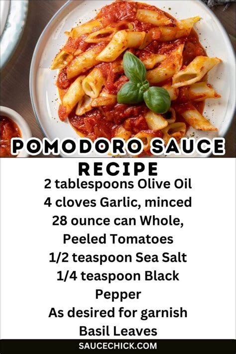 Pomodoro Sauce Recipe A Taste Of Italy