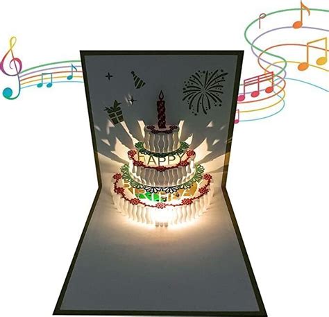 3d Pop Up Birthday Cards Auto Play Music Warming Led Light Birthday Card Pop Up Ebay