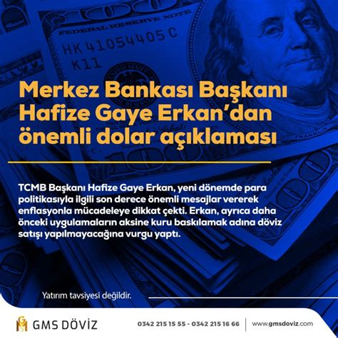 Merkez Bankas Ba Kan Hafize Gaye Erkandan Nemli Dolar A Klamas