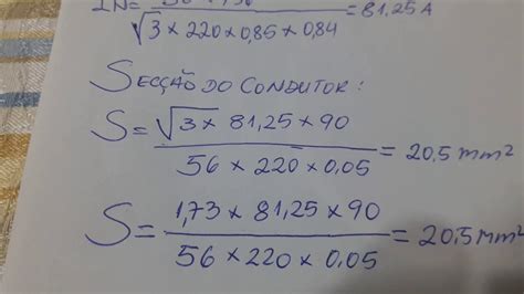 Cálculo Corrente Trifásica 380v BRAINCP