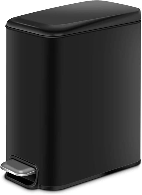 Hlux Slim Small Bathroom Trash Can With Lid Soft Close