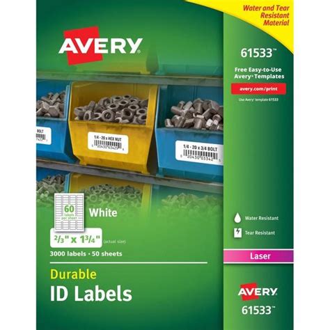 Knowledge Tree Avery Opna Avery® Durable Id Labels Trueblock Permanent Adhesive 2 3