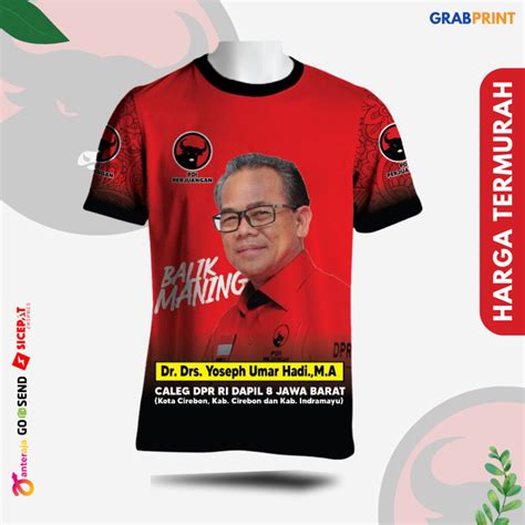 Jual Kaos Pdi Perjuangan Ganjar Mahfud Full Print Dryfit Bilabong