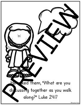 Road To Emmaus Coloring Pages Preschool Ministry Curriculum TPT