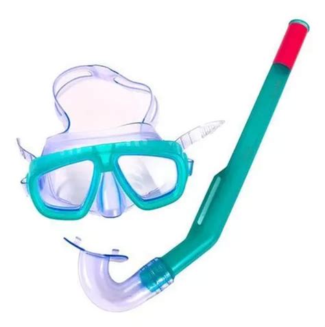 Kit De Mergulho Snorkel Máscara Infantil Bestway Verde MercadoLivre