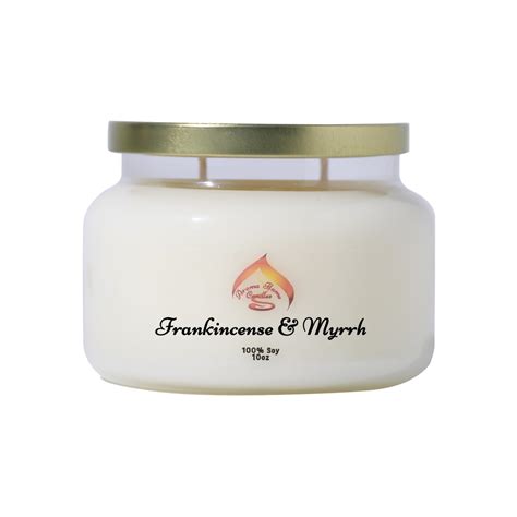 Frankincense And Myrrh Scented Soy Candle Aroma Flame Candles