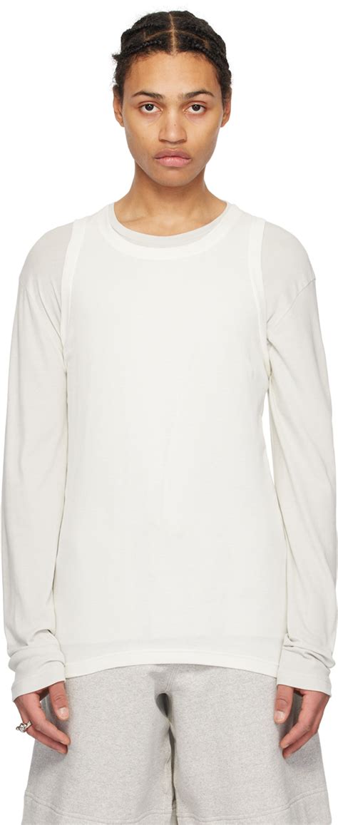 Jil Sander Ensemble de t shirts à manches longues et débardeur blanc