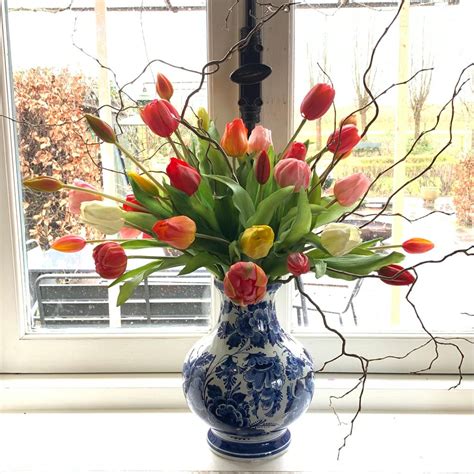 Enorme Bos Tulpen Kleurrijk Cm Flowerdutchess