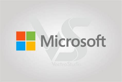 the microsoft logo is shown on a gray background, and it appears to be ...