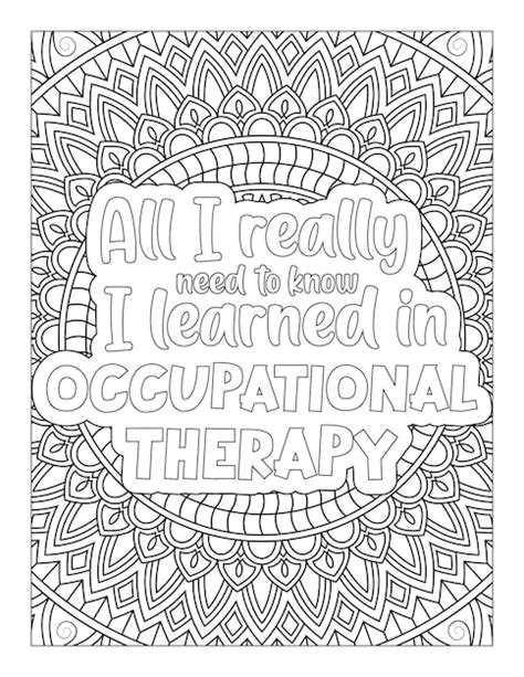 Premium Vector Occupational Therapist Adult Coloring Book