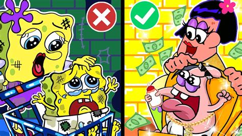 Rich Mommy Vs Broke Mommy Do You Like Rich Or Poor Spongebob Life