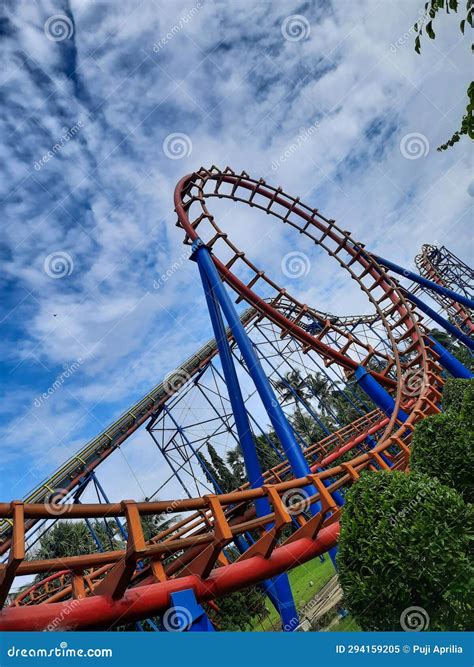 The Dufan Roller Coaster Ride is Very Exciting Stock Image - Image of ...