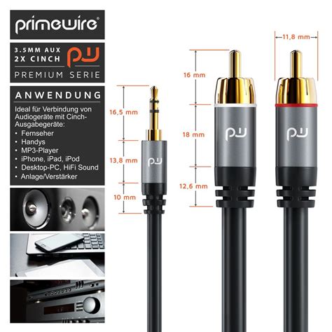 Kabel Audio Primewire RCA Jack 3 5 Mm RCA Kaufland Pl