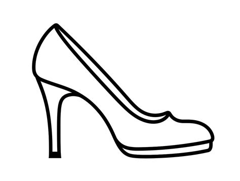 Lovely High Heel Shoe Design Coloring Page