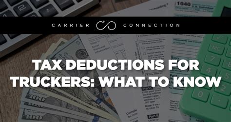 Tax Deductions For Truckers What To Know England Logistics