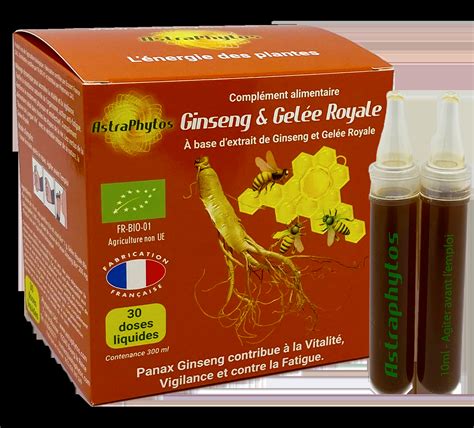 Ginseng Et Gel E Royale Bio Ampoules Astraphytos Tonus Nergie