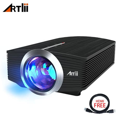 Mini Portable LED Video Projectors Artlii 1600 Lumens with Stereo Speaker for Gaming Parties ...