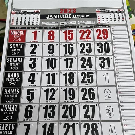 Jual Kalender Dinding Polos 2023 Masehi Shopee Indonesia