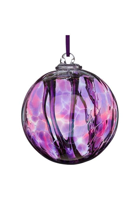 Decorative Accessories Sienna Glass 10cm Spirit Ball Pink And Purple Sienna Glass