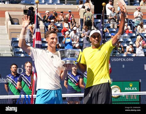 2021 US Open Men S Doubles Champions Joe Salisbury And Rajeev Ram Wave