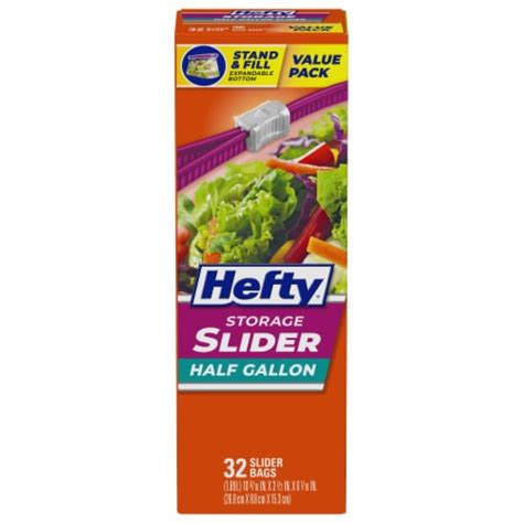 Hefty® Slider Half Gallon Food Storage Bags 32 Ct Fred Meyer