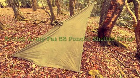 Surplus British Army Pattern 58 Poncho Basha Setup Plough Point Shelter