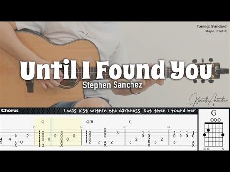 Until I Found You Stephen Sanchez Fingerstyle Guitar TAB Chords