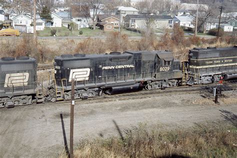 Penn Central GP38 2 8029 Part Of A Long Lashup Westbound From The TP W