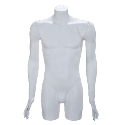 Male Torso Mannequin White Colore And Hook