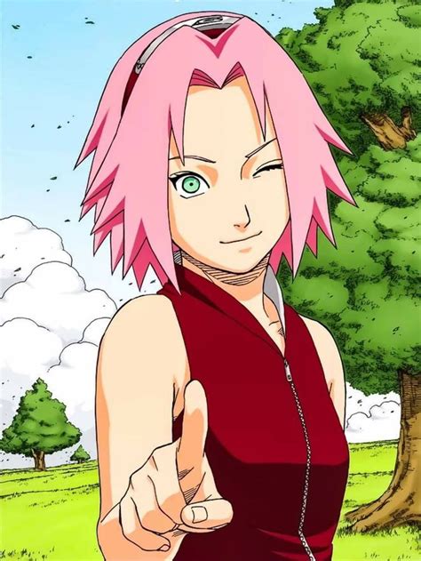 An Anime Character With Pink Hair Giving The Thumbs Up While Standing