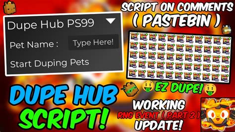 Op Dupe Hub Ps Pet Simulator Script Working Rng Event