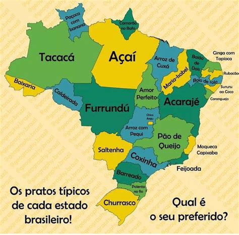 Mapa Do Prato T Pico Por Estado Gag