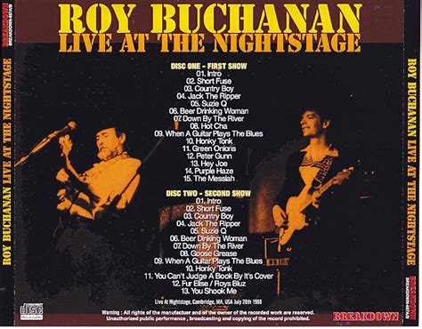 Roy Buchanan Live At The Nightstage Cdr Giginjapan