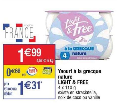 Promo Yaourt La Grecque Nature Light Free Chez Cora Icatalogue Fr