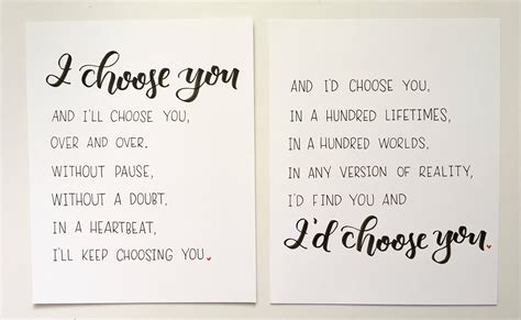 Id Choose You I Choose You Wedding Love Quotes