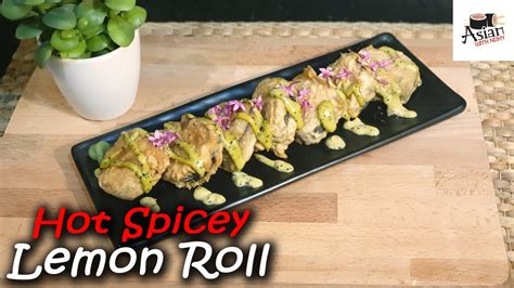 Hot Spicy Lemon Roll احلى رول سوشي مقلي ال Asian With Nohy Youtube