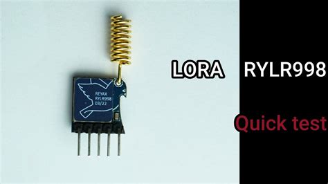 Reyax RYLR998 LoRa Module Quick Test YouTube